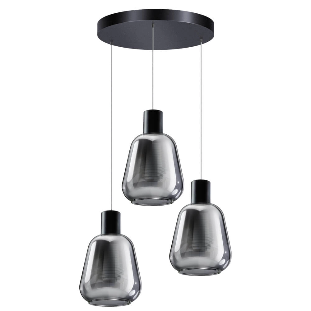 Glazen vide lamp Gary 3-lichts