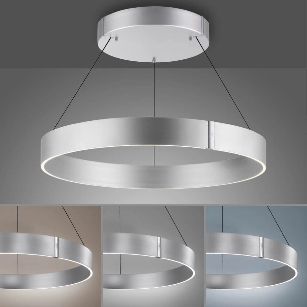 Ronde hanglamp Pure E-Clipse aluminium Ø 70cm Paul Neuhaus 4012248372364