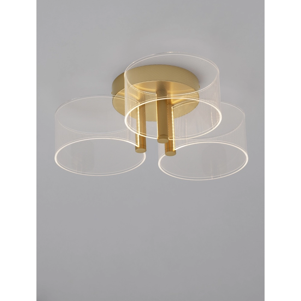 Design plafondlamp Gatlin goud Ø 44cm Lyora 5212017433497