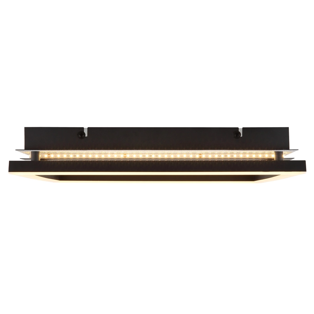 Vierkante plafondlamp Estrada zwart Globo 9007371586714