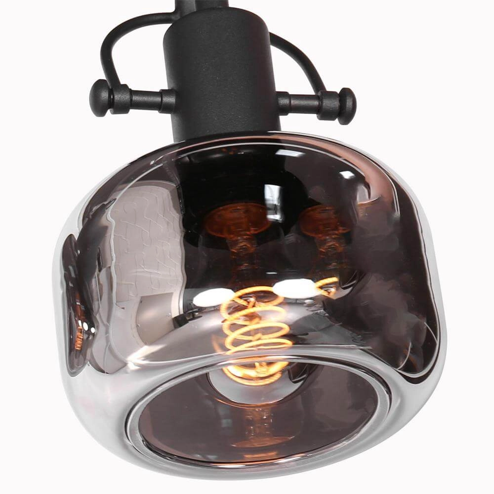 Dubbele wandlamp Glaslic smoke glas Steinhauer 8712746174076