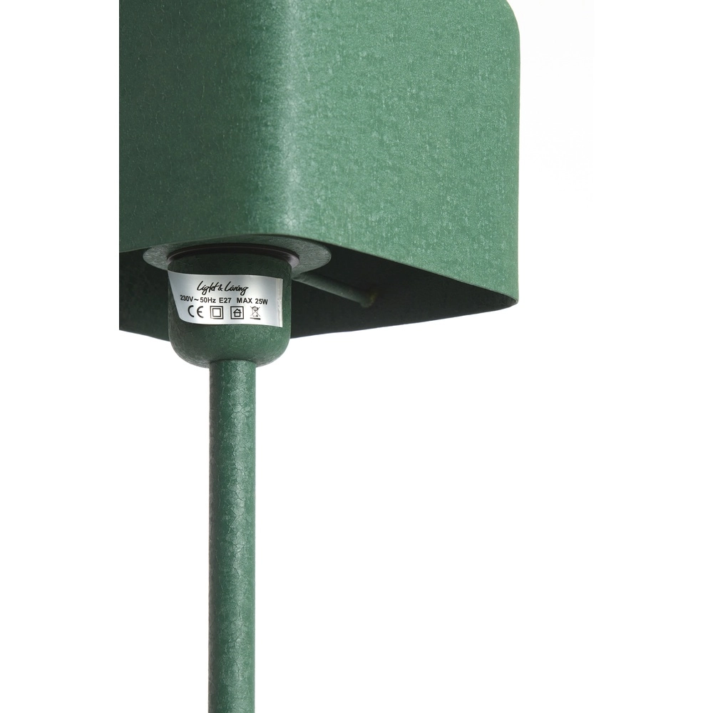Nachtkastlamp Elenie 15x15cm - mat donker groen Light & Living 8717807818791