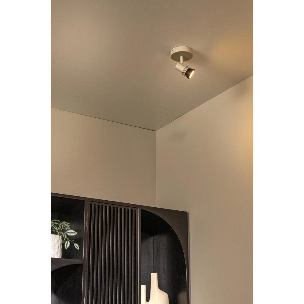 Plafondspot Kianti enkel zand bruin Lucide 5411212531131