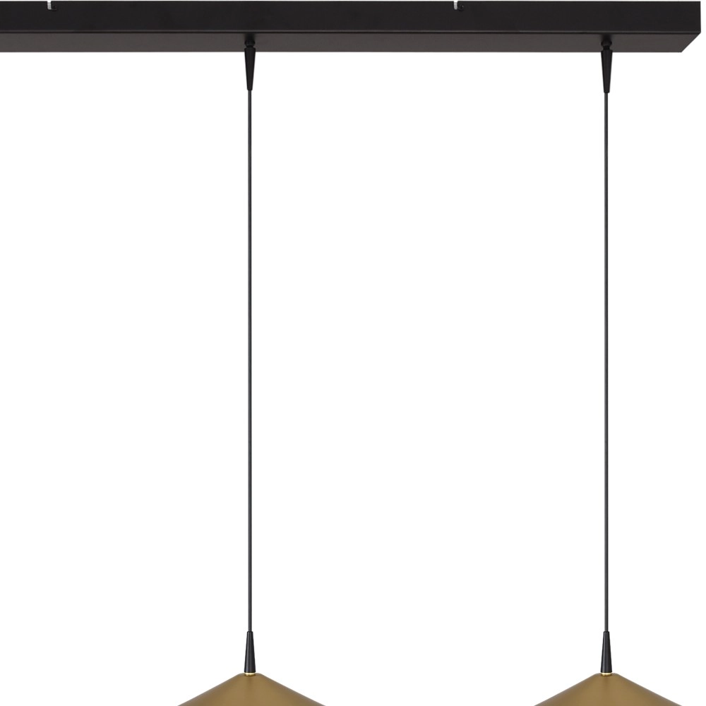 3-lichts hanglamp Ceppo zwart met goud Ø 18cm Masterlight 8718121347349