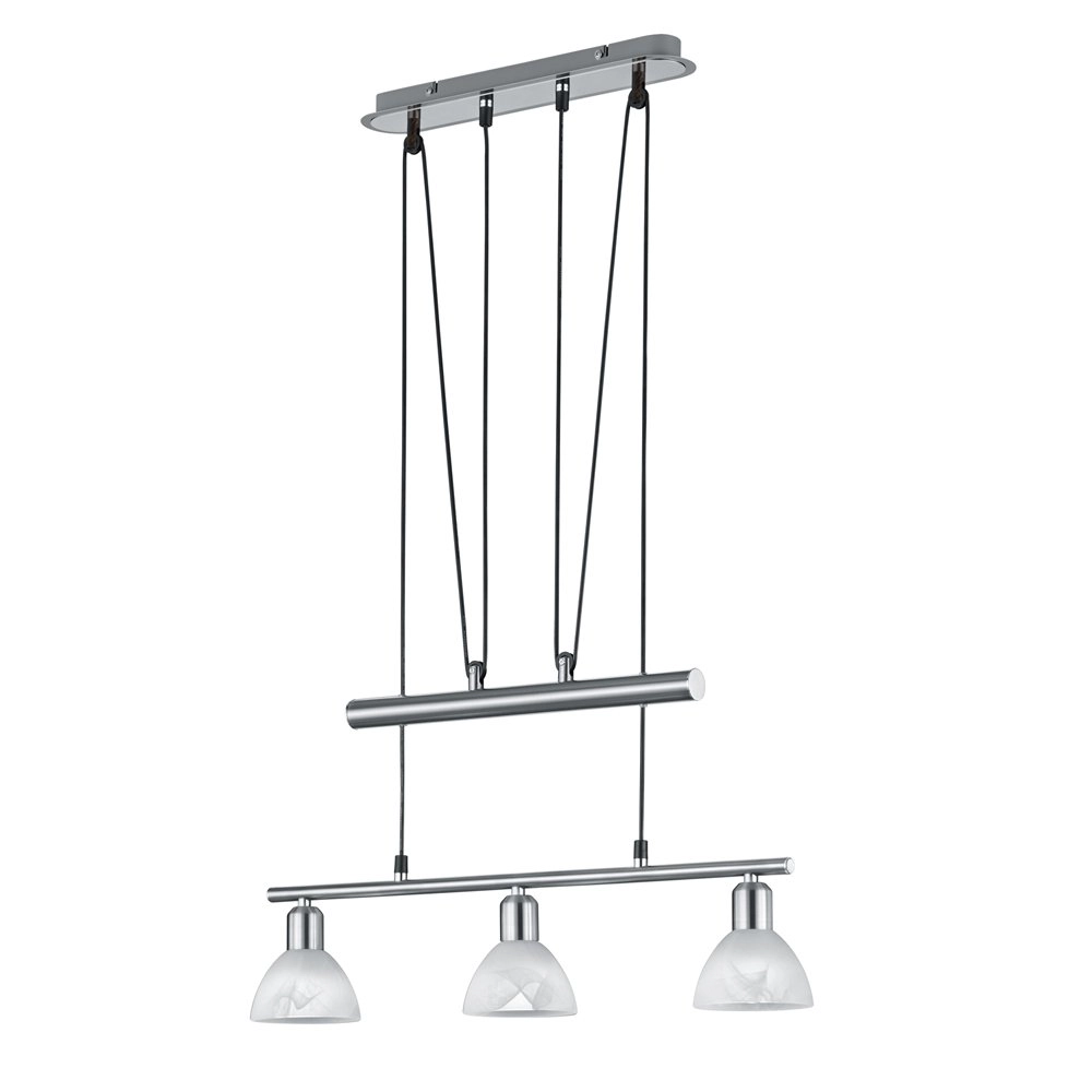 LED hanglamp Levisto 3-lichts nikkel