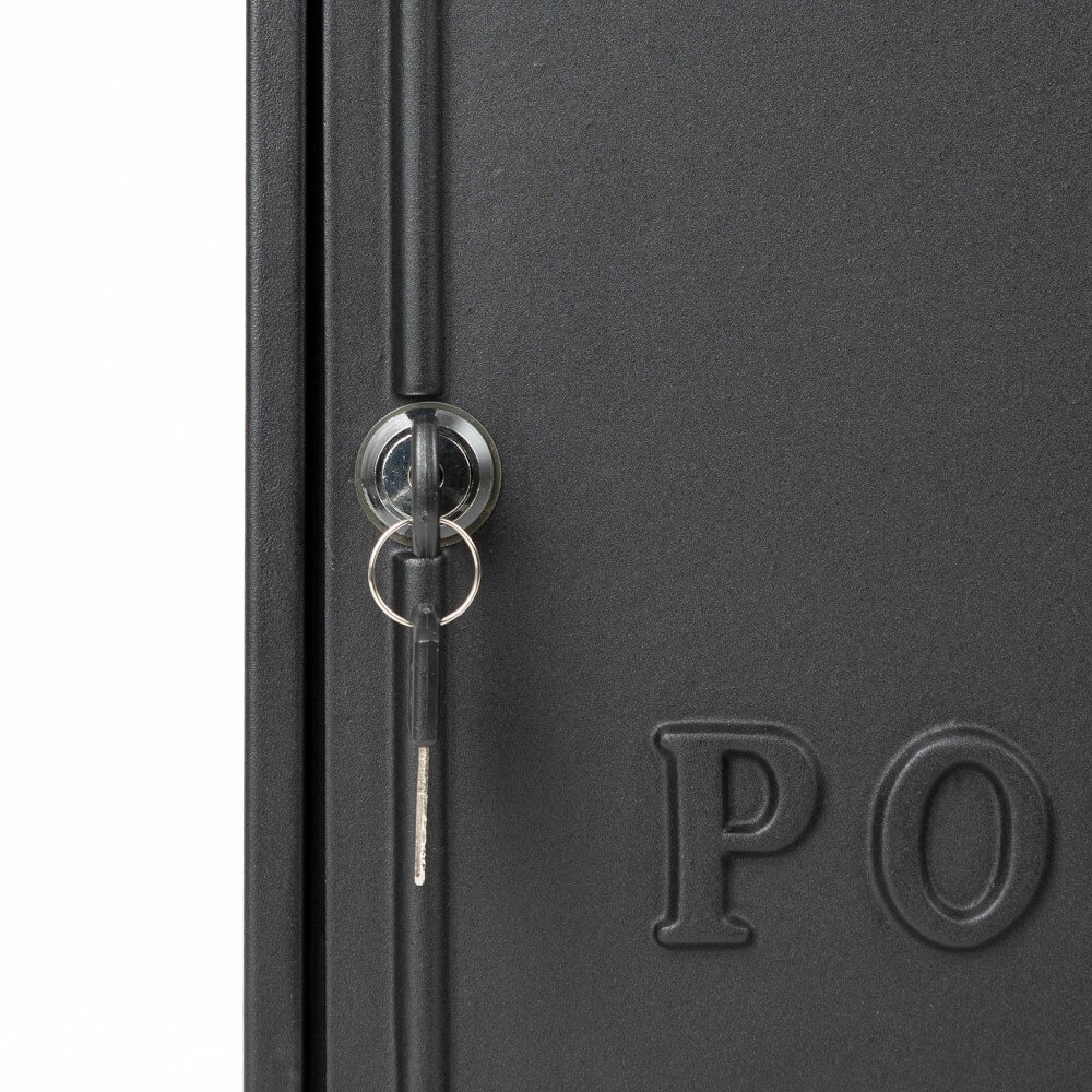Zwart brievenbus Postbox B6 KS verlichting 8714732171342