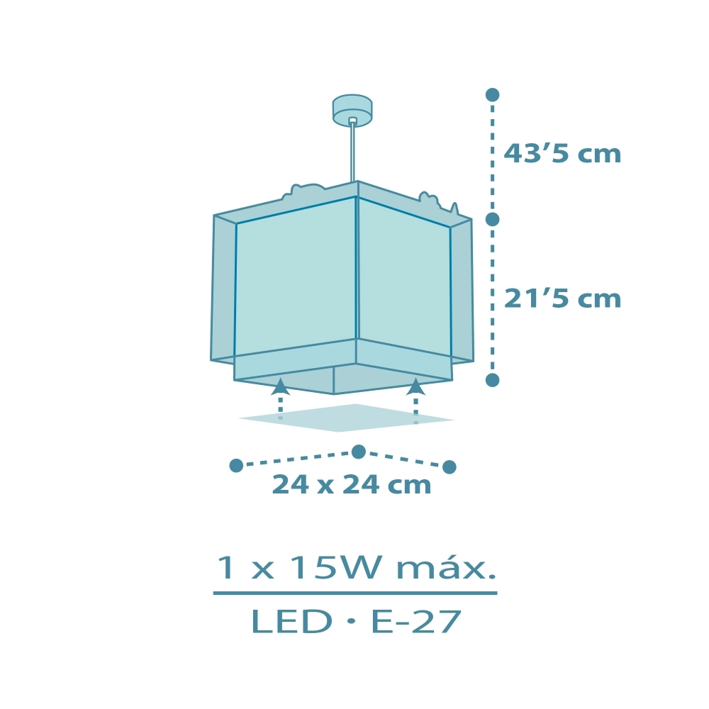 Hanglamp Baby Dinos blauw Dalber 8420406002927