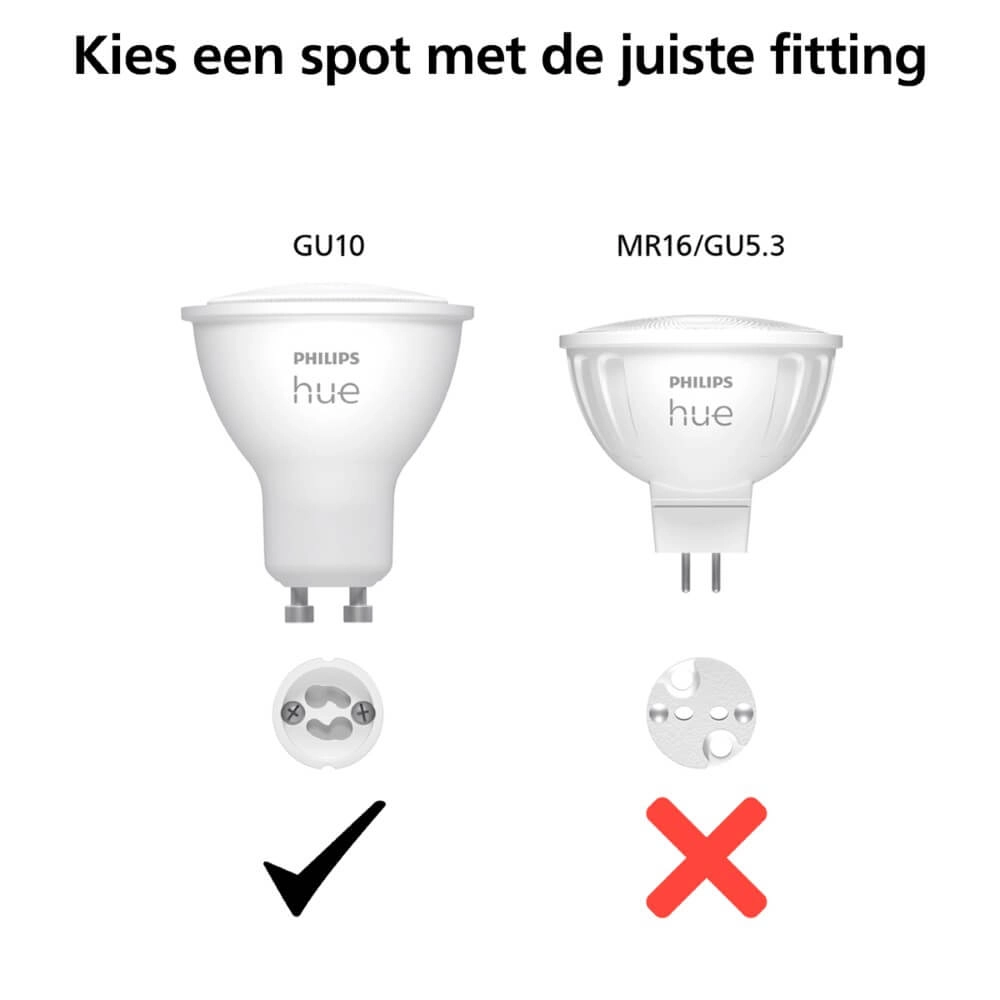 Lichtbron Hue GU10 - 4,2W - White Ambiance Philips 8720169229976