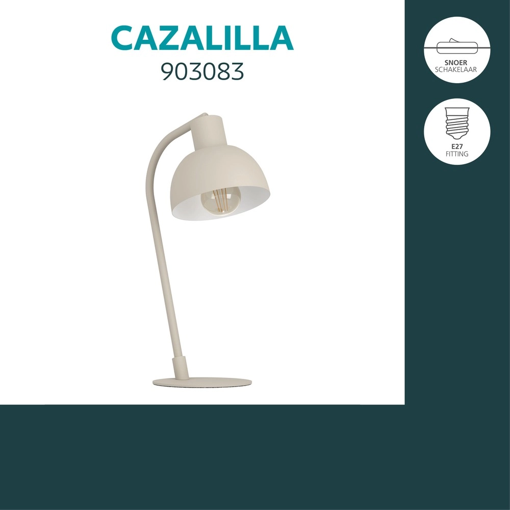 Tafellamp Cazalilla zand bruin Eglo 9008606407040