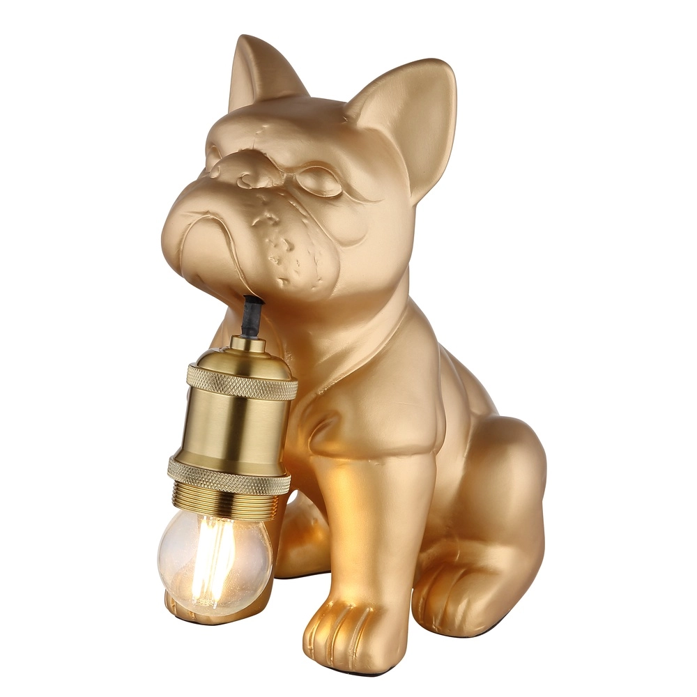 Tafellampje Dogo hond goud