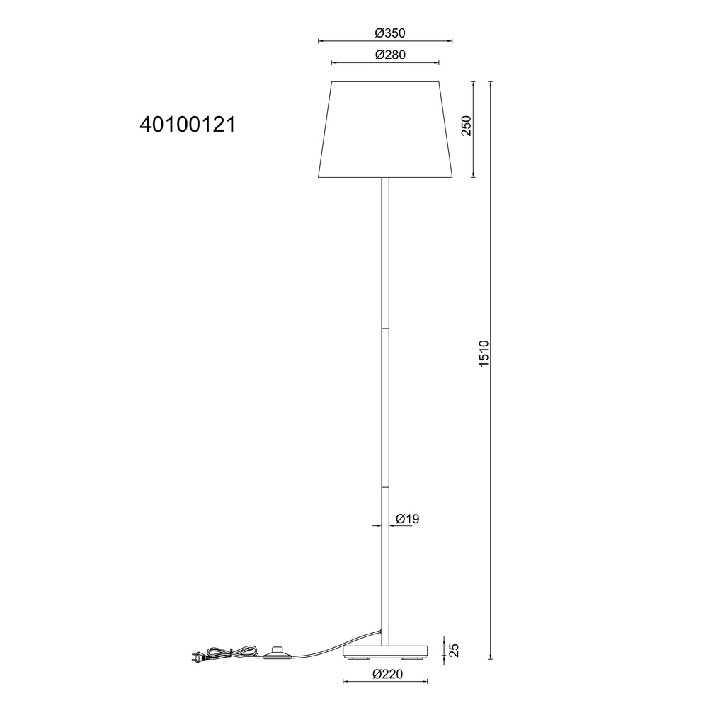 Vloerlamp Joris champagne Globo 9007371580514