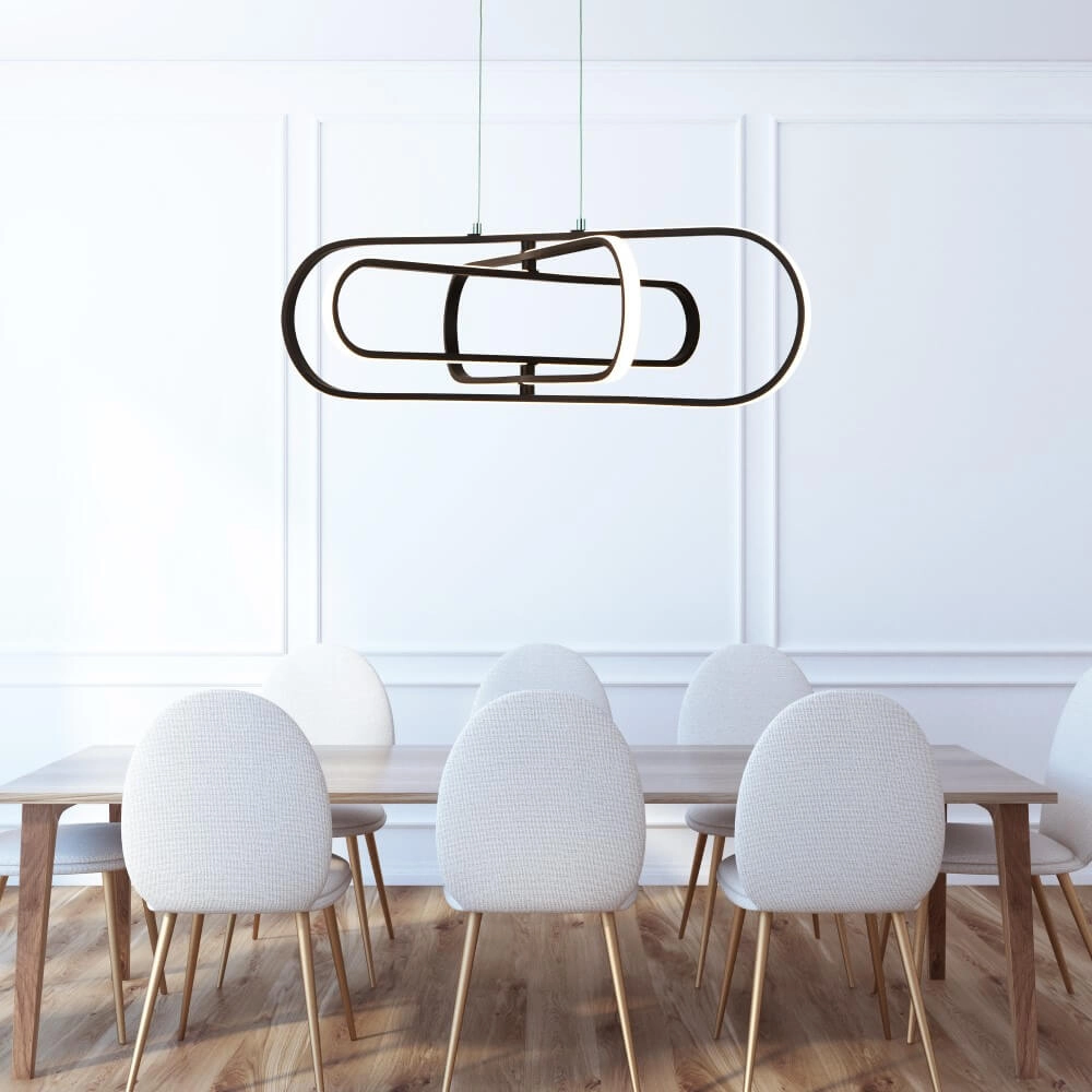 Strakke zwarte hanglamp Clip Searchlight 5053423227429