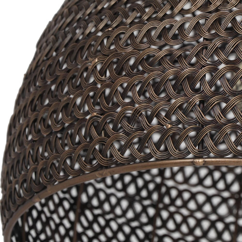 Zwarte rotan hanglamp Kamara Ø 36cm Trio 4017807617344