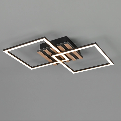 Moderne plafondlamp Zaro zwart 59,5cm