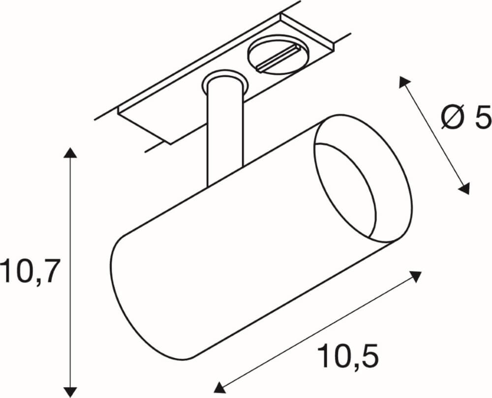 Led railspot Noblo 1-fase - wit - 2000-3000K SLV 4024163276368