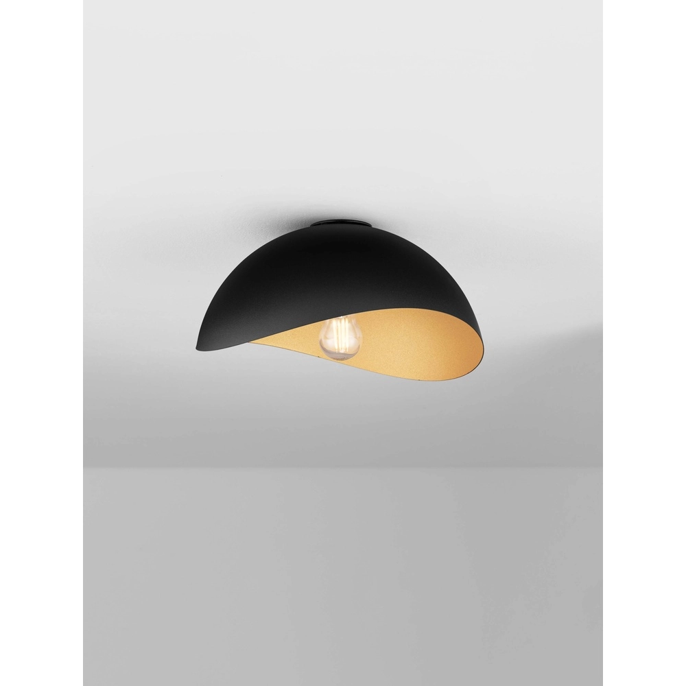 Plafondlamp Opsi zwart met goud Ø 30cm