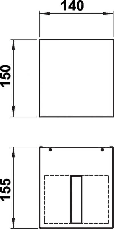 Vierkante Led muurlamp Skup 15cm Albert 4007235824162
