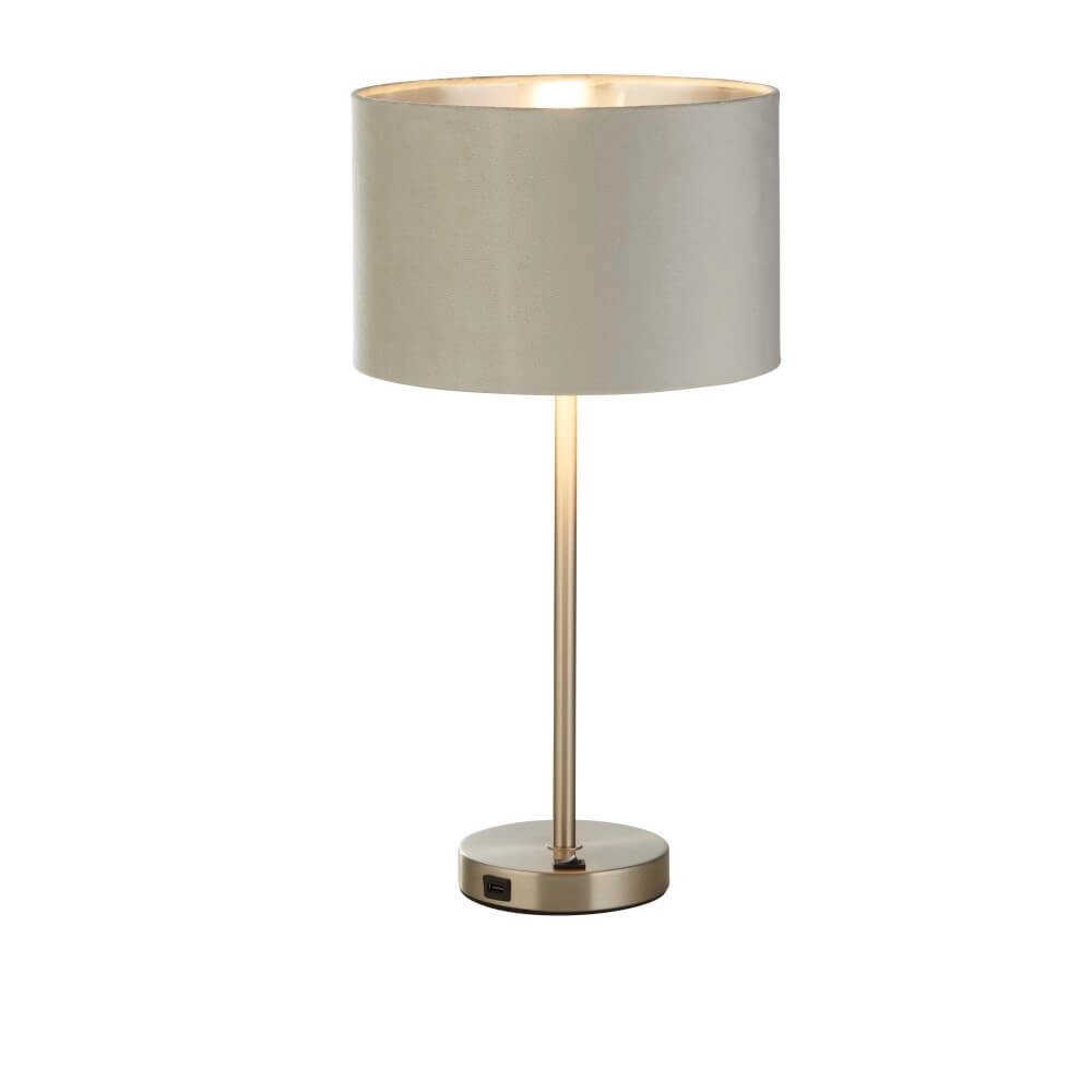 Tafellamp Finn goud met grijs Searchlight 5053423257211