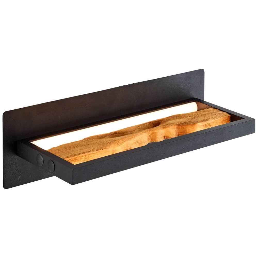 Led bedlampje Chaumont met hout