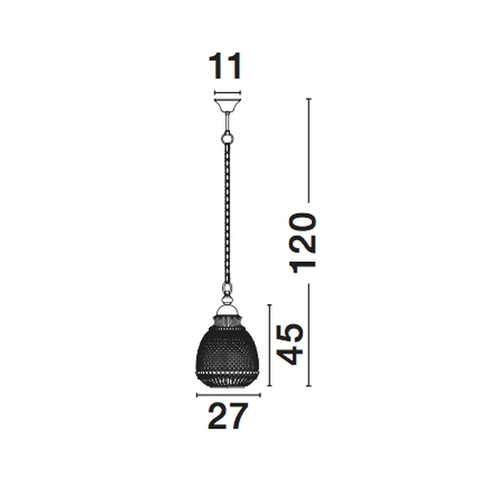 Hanglamp Toulon grijs glas Lyora 5212017411723