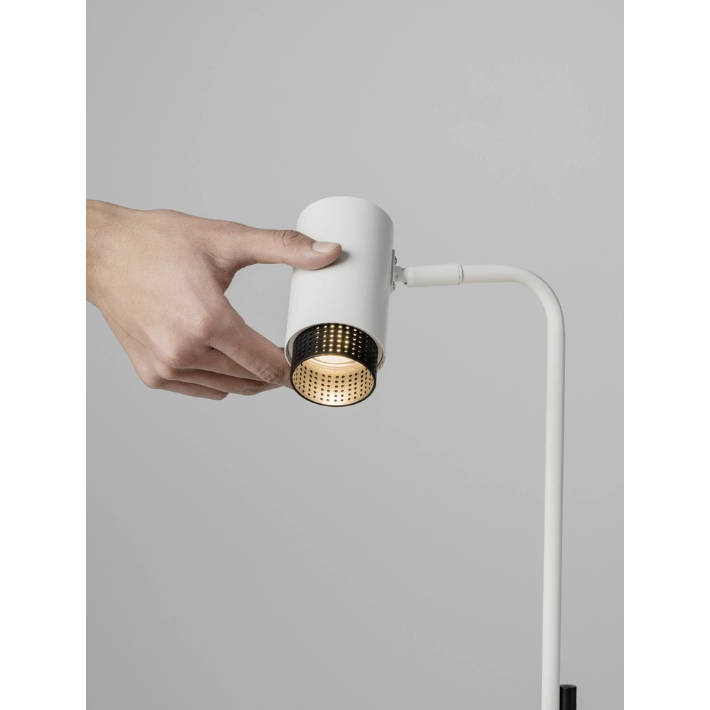 Bureaulamp Nessi wit met zwart Lyora 5212017475190