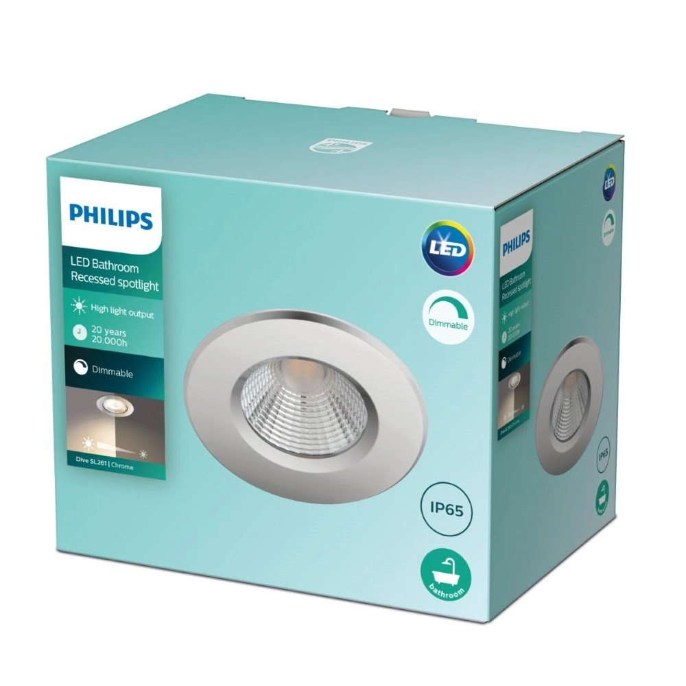 Led inbouwspot Dive Chroom Philips 8718699789633