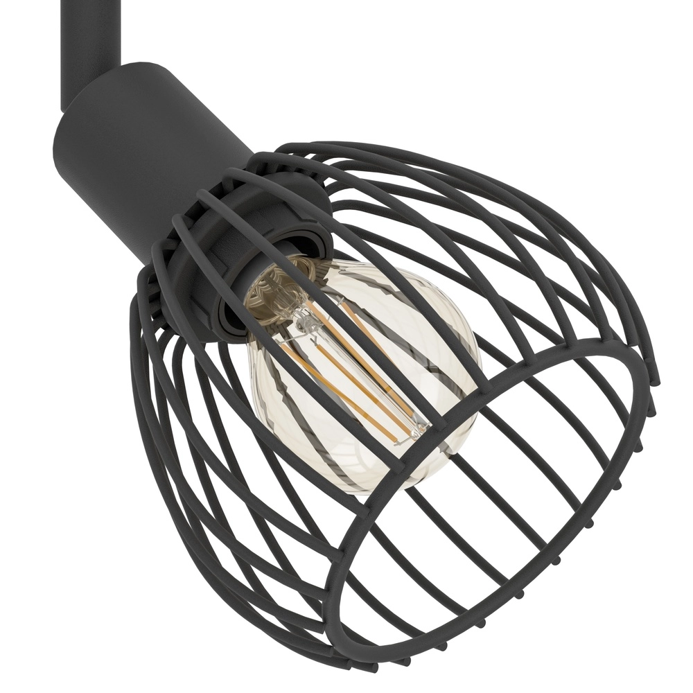 3-lichts draadlamp spotje Sonnino zwart - E14 Eglo 9008606306046