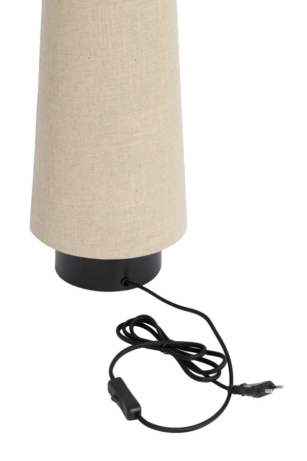 Crème tafellamp Howie met zwart Ø 19cm Light & Living 8717807759407