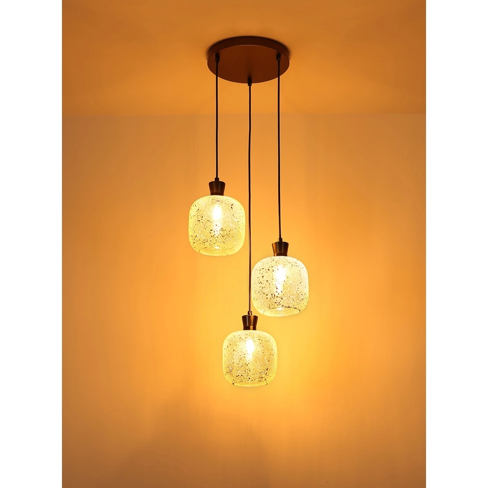 3-lichts hanglamp Brokana gunmetal Globo 9007371578467