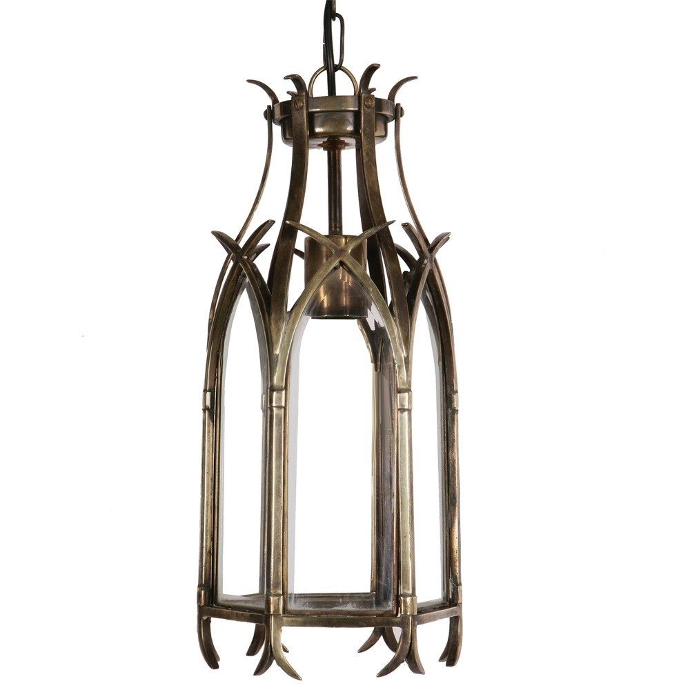 Antieke hanglamp Gothic 1-lichts - antiek koper (ANT)