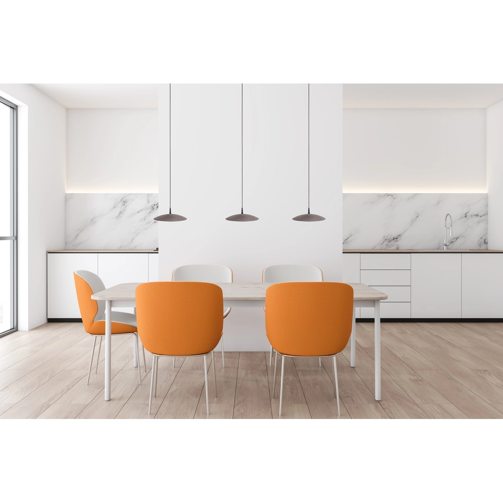 3-lichts hanglamp Scala 130cm zwart met nikkel Ø 25cm Masterlight 8718121326542