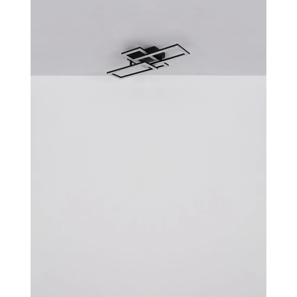 Zwarte design plafondlamp Sapena 61,4 x 19,5cm Globo 9007371450558