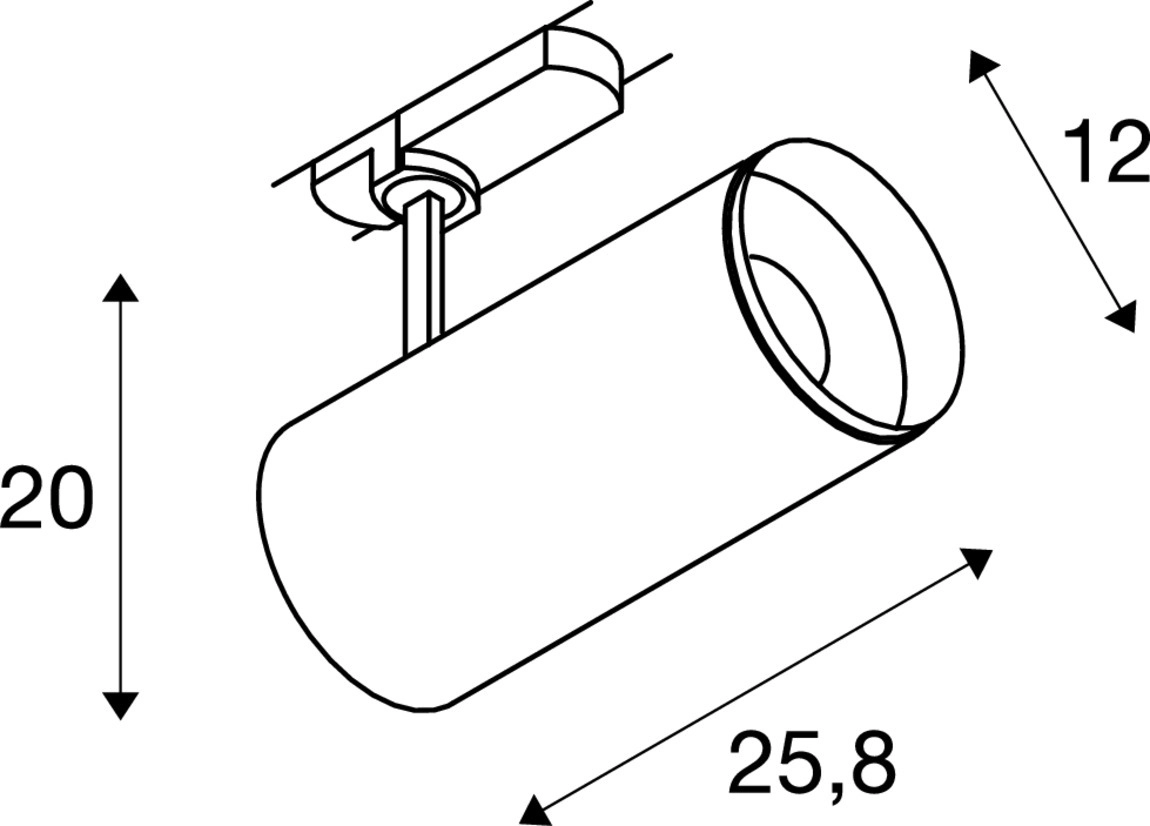 Railspot 3-fase Numinos XL Dali zwart 4000K - 24gr SLV 4024163259873