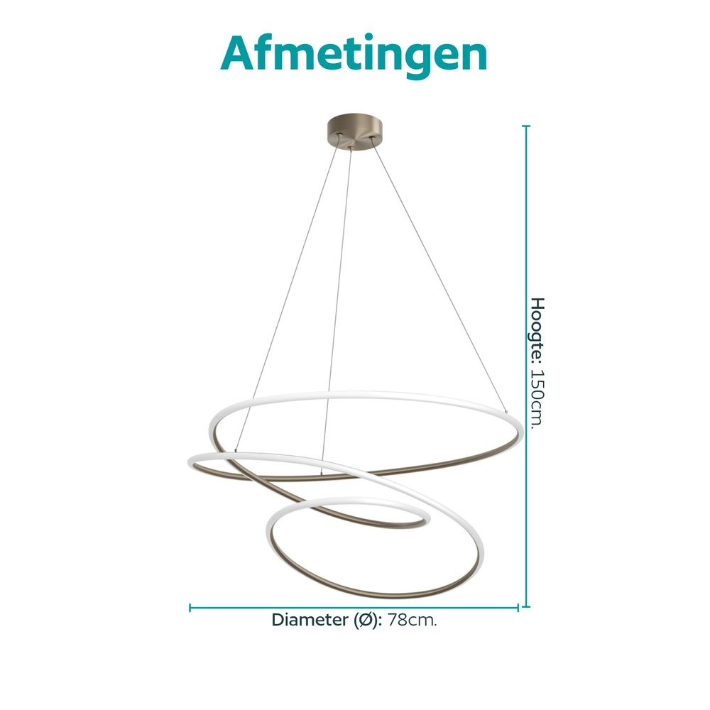 Moderne hanglamp Racale Ø 78cm brons Eglo 9008606391424