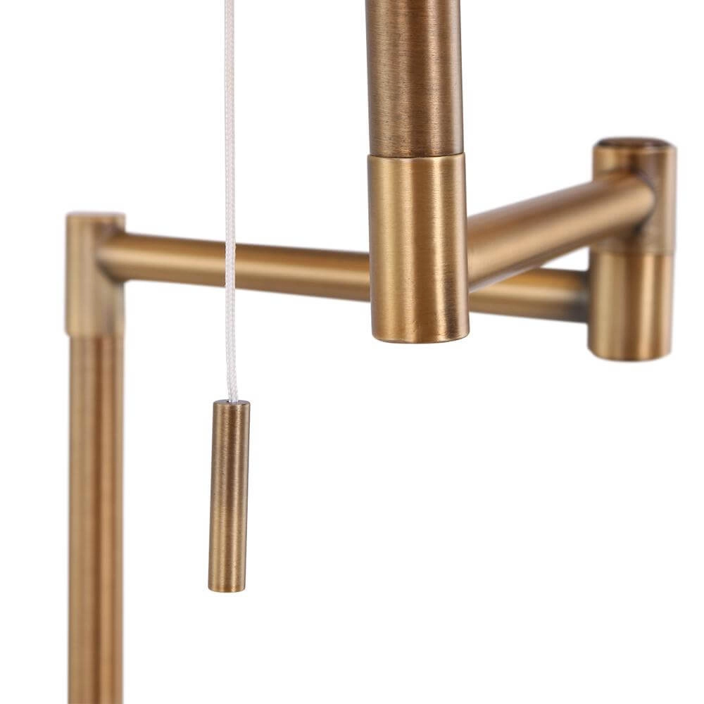 Vloerlamp Bella brons met strokleurige kap Steinhauer 8712746174441