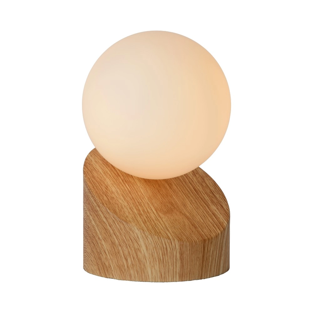 Design tafellamp Len lichte houtlook