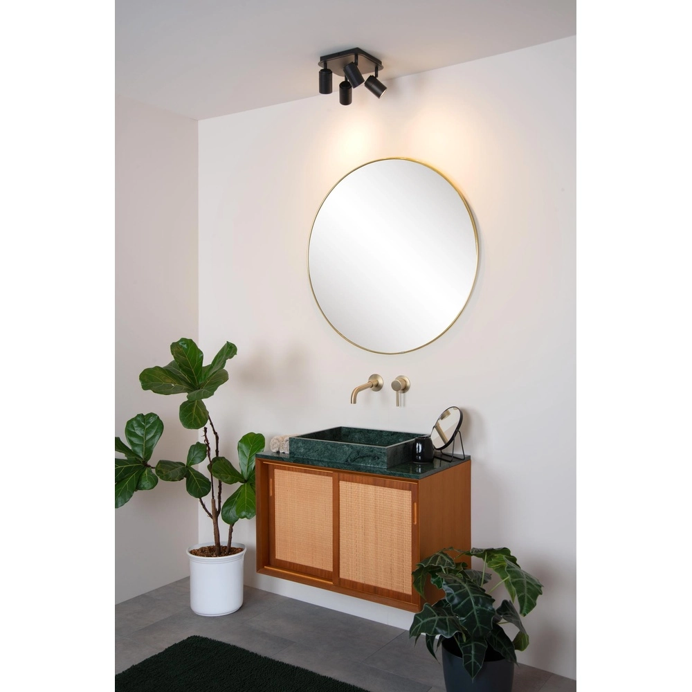 Plafondspot Lennert 4-lichts zwart Lucide 5411212262707
