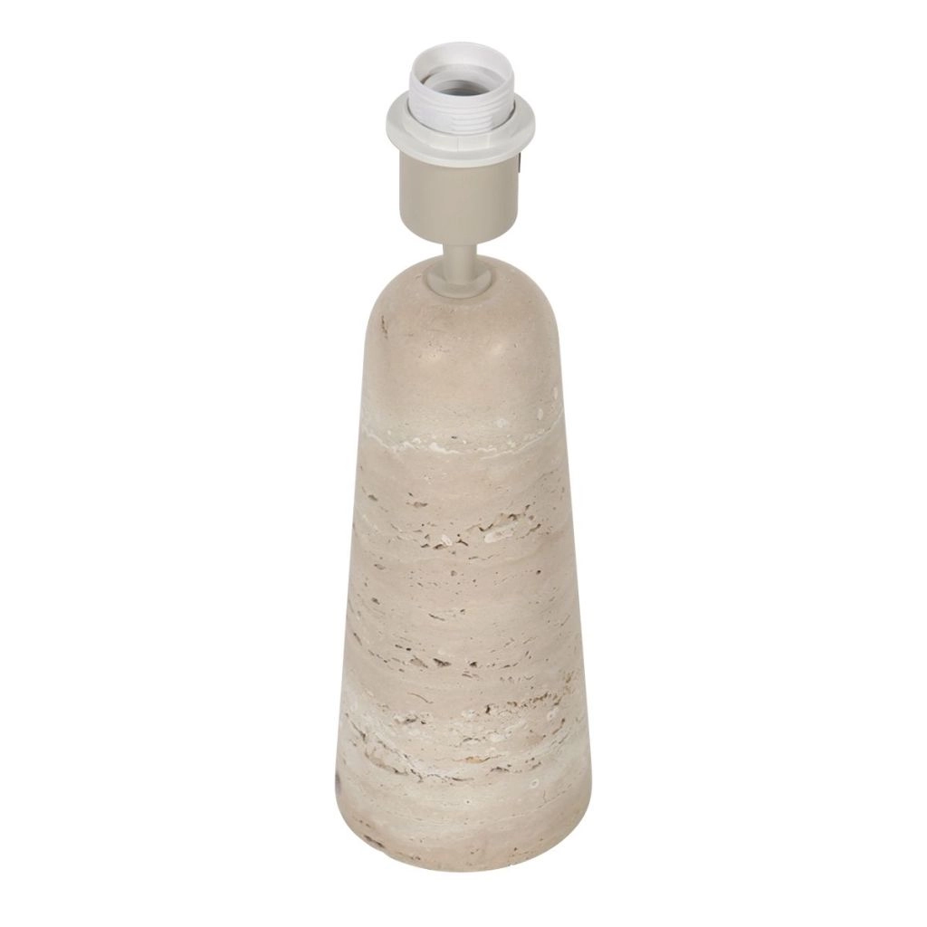 Stenen tafellamp Travino met stro kap Ø30cm Steinhauer 8712746183450