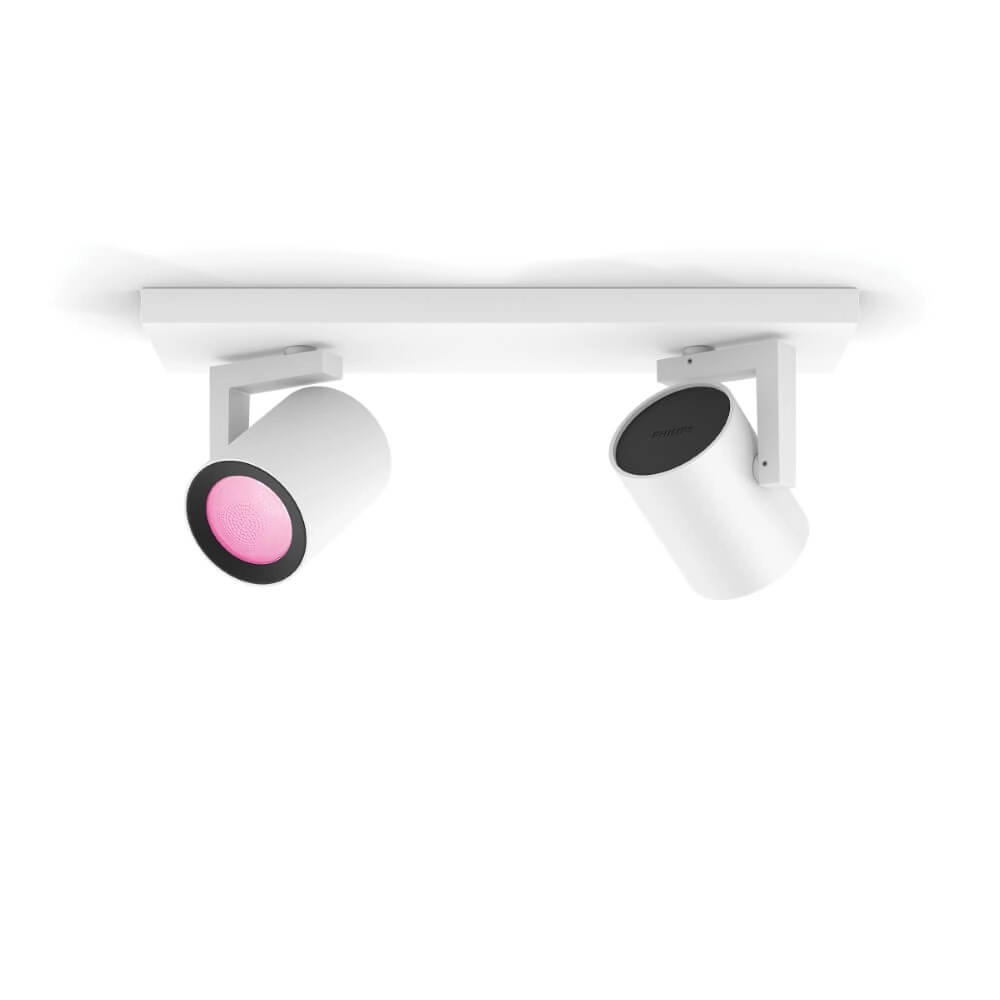 Opbouwspot Hue Argenta - White and color 2-lichts wit Philips 8718696171585