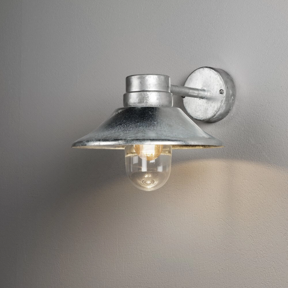 Landelijke wandlamp Vega geborsteld metaal KonstSmide 7318304283214
