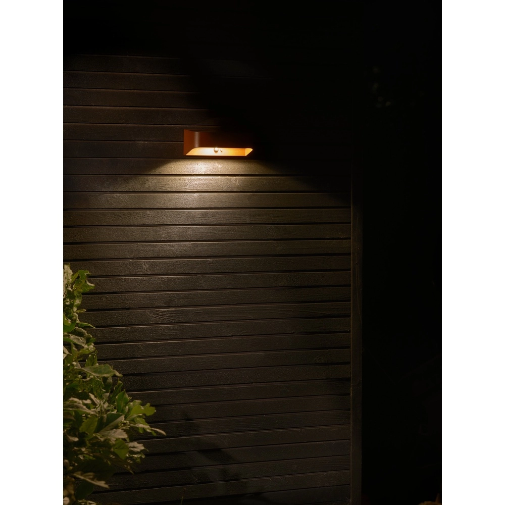 Roestbruine Marcellio Solar  lamp met sensor