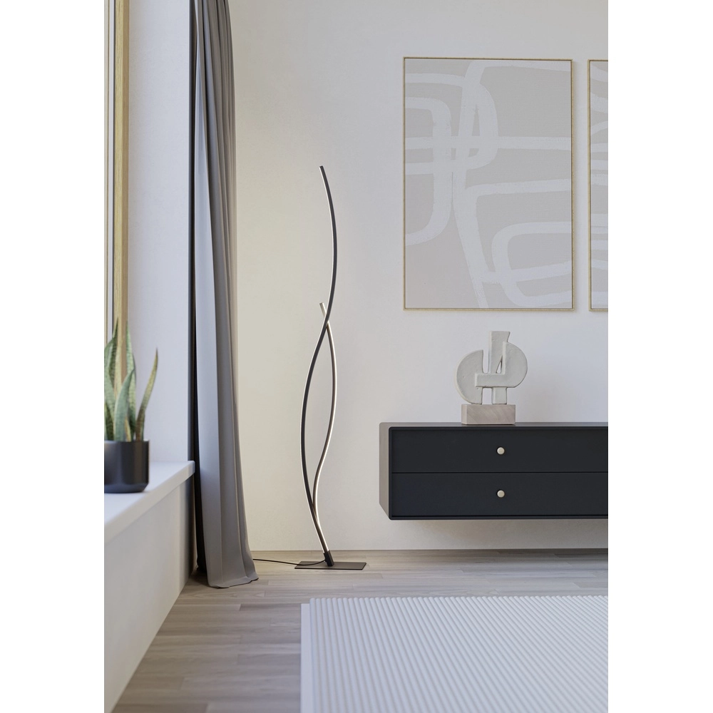 Chique led vloerlamp Grisolia 129cm - zwart Eglo 9008606316212