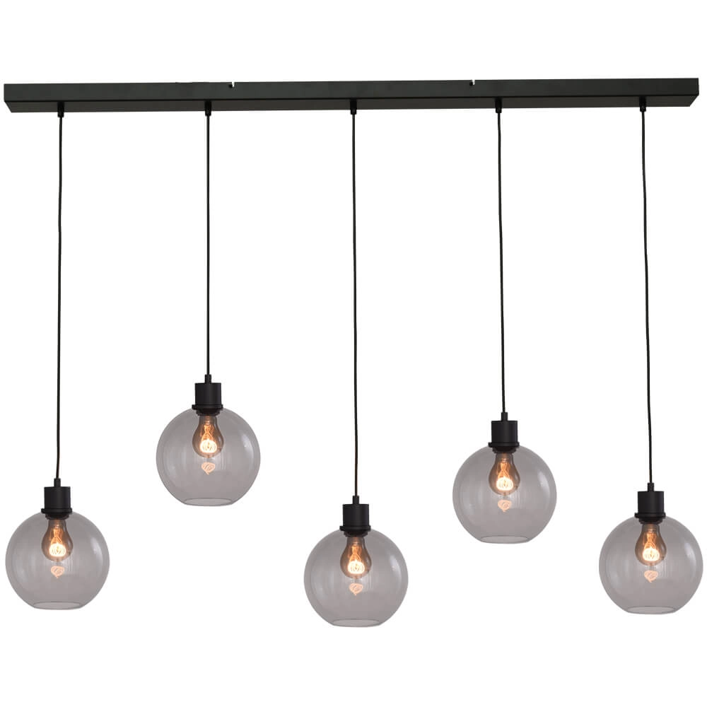 Hanglamp Lazise 5x Ø 20cm zwart