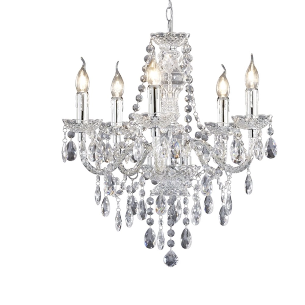 Luster Luster Crystal 52cm 5-lichts grijs Trio 4017807108569