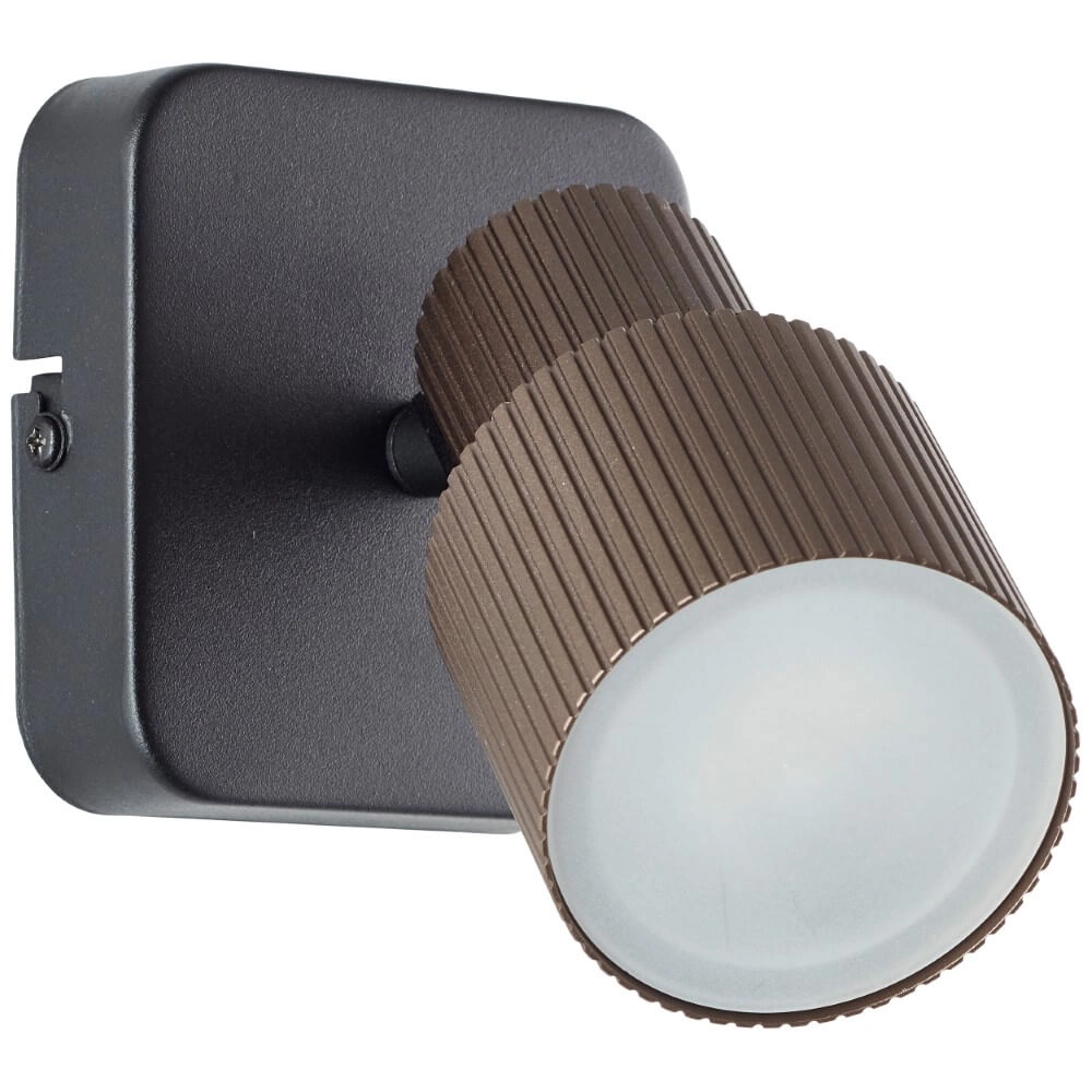 Opbouwspot Cadiz zwart met brons Brilliant 4004353441264