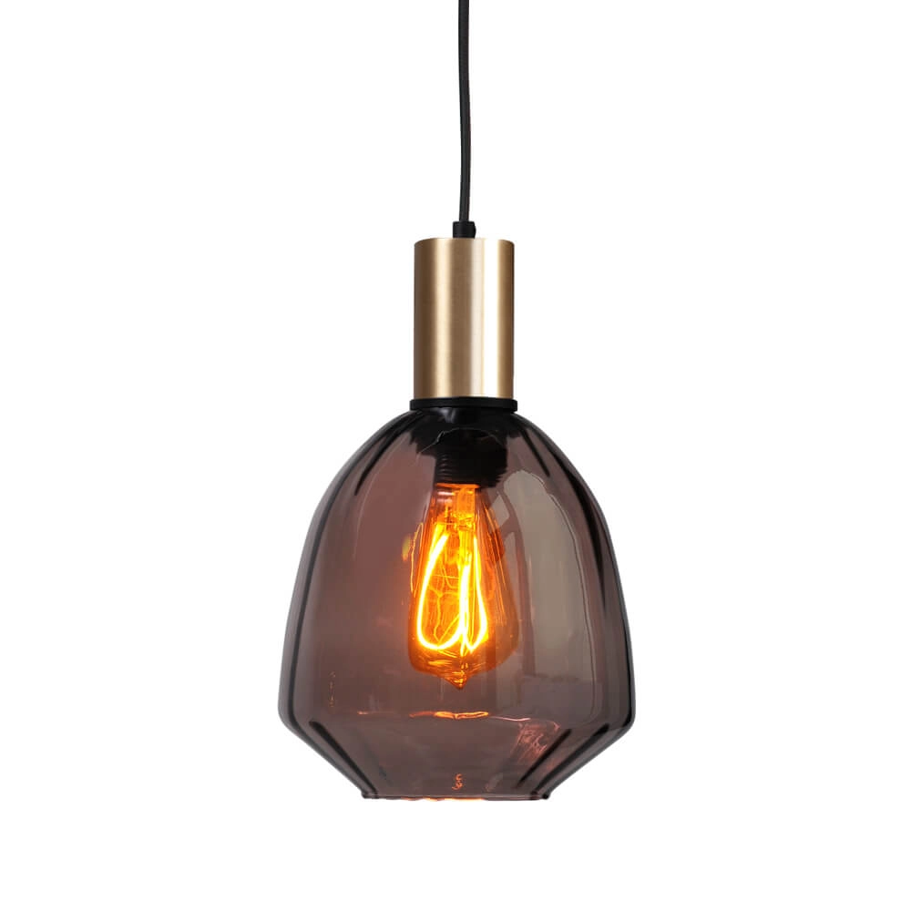 3-lichts hanglamp - goud - Porto met verschillende glazen Masterlight 8718121270111