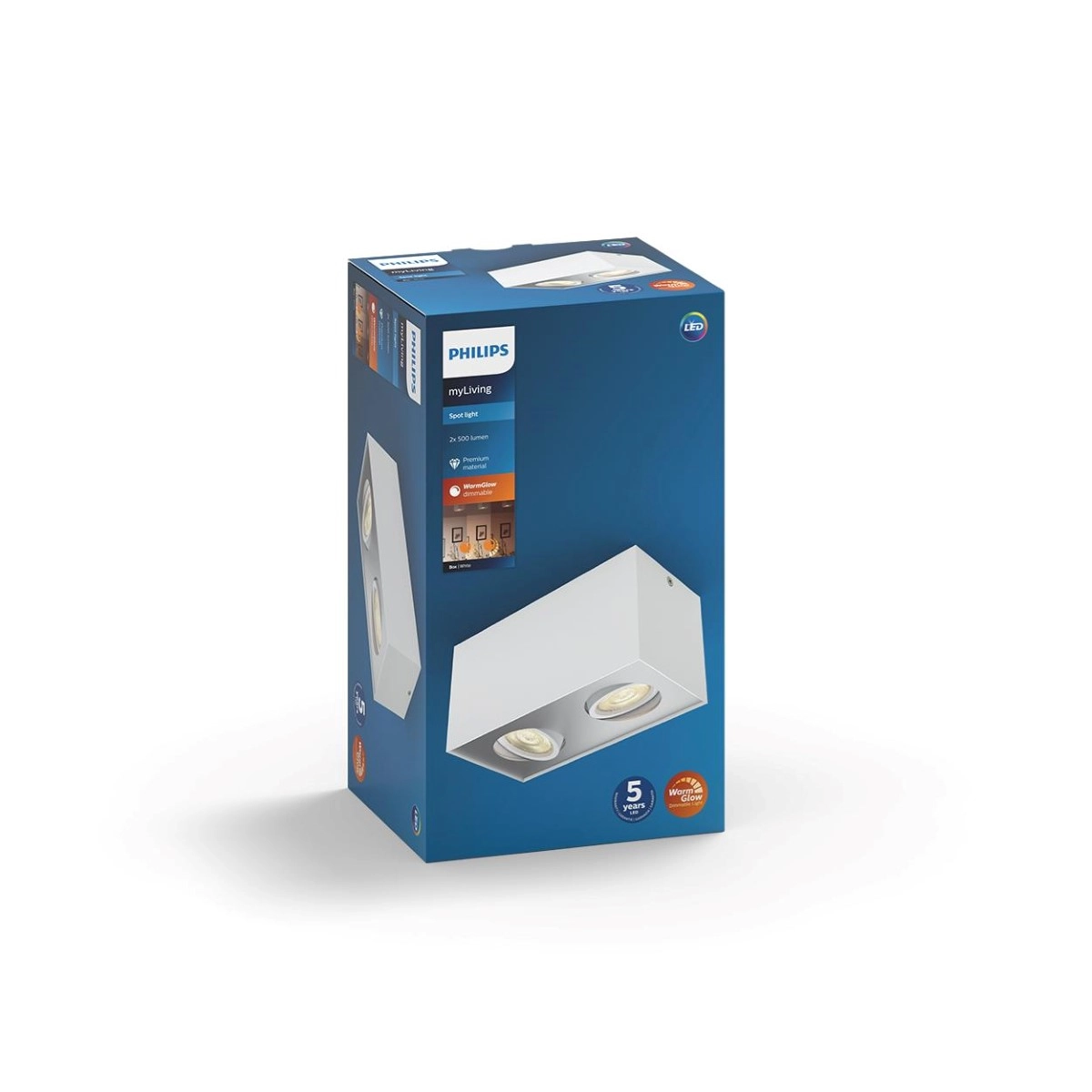 lamp Box 2-lichts wit Philips 8718696164525