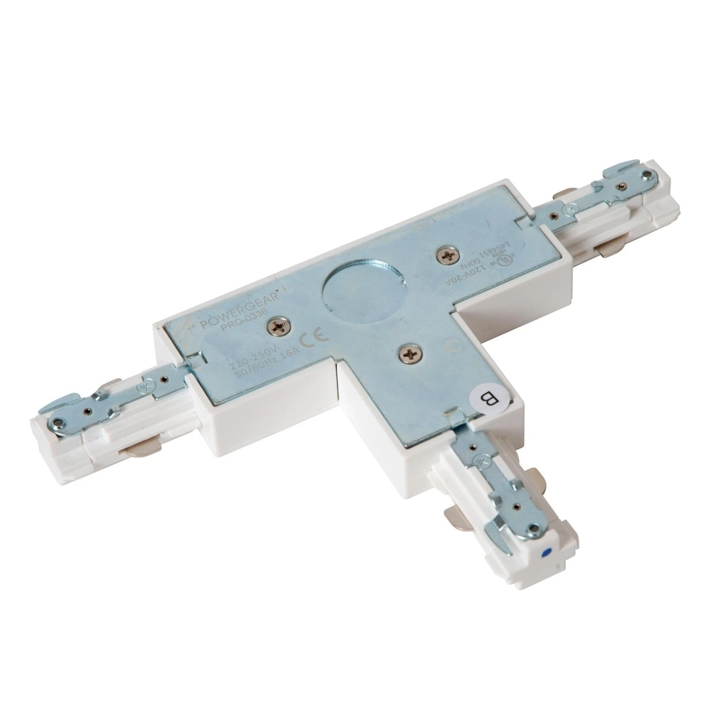 Rail T-connector (B) Track 1-fase wit