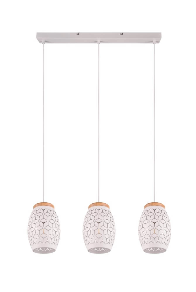 Witte hanglamp Bidar 3-lichts Trio 4017807574920
