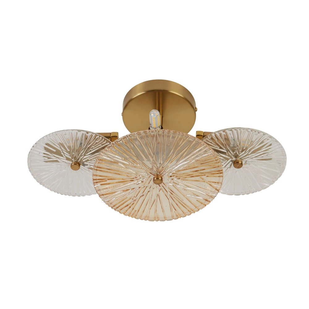 Plafondlamp Wagon Wheel goud
